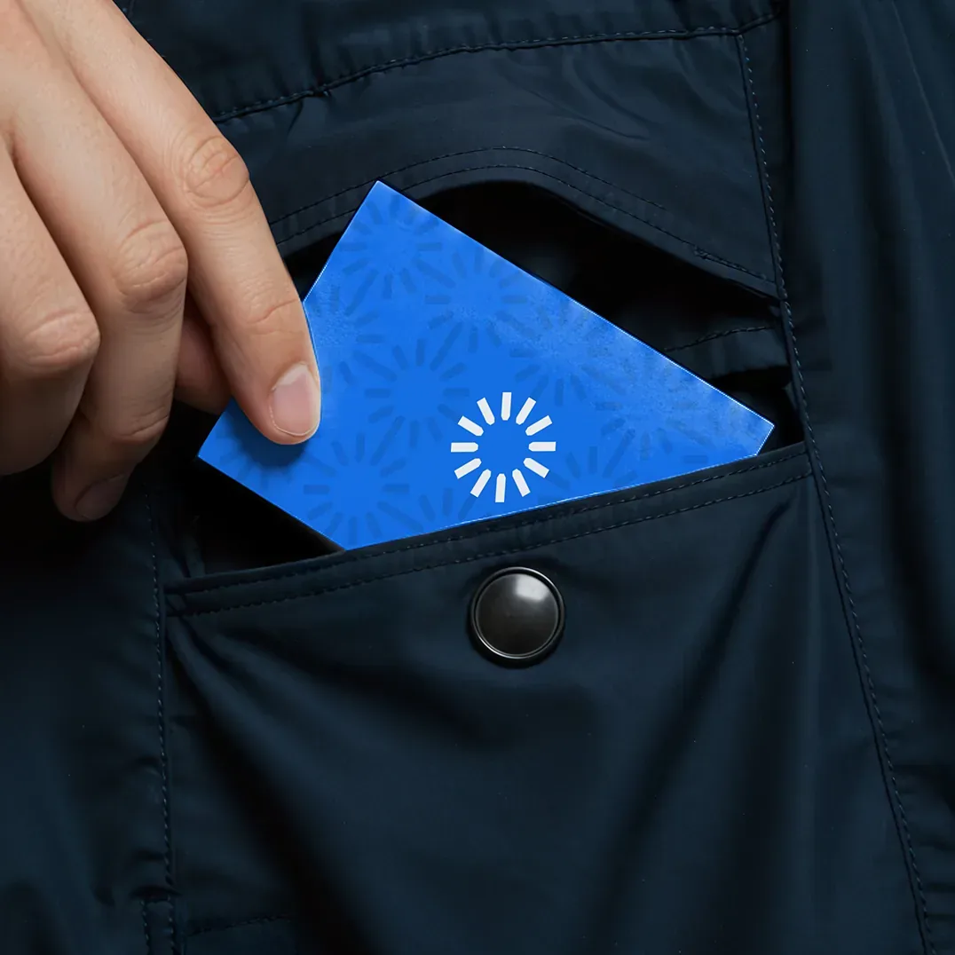 Publion card in pocket