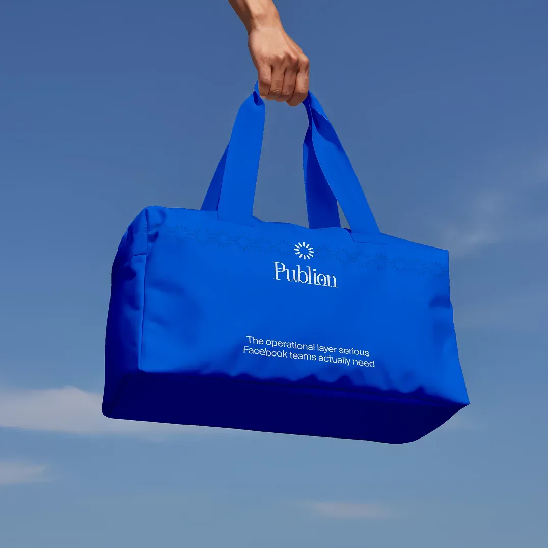 Publion blue tote bag